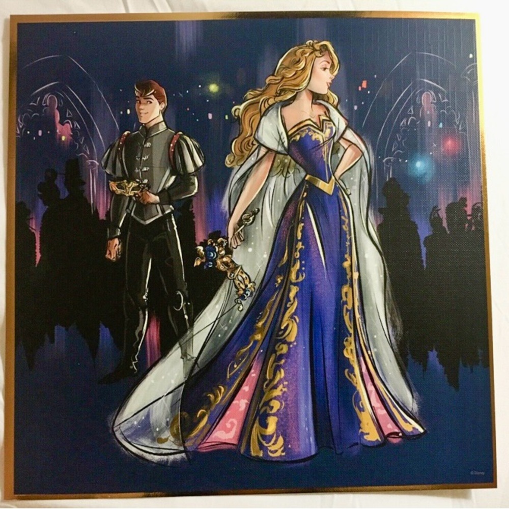 Princess Aurora Disney Designer Midnight Masquerade Framed Lithograph Art Print